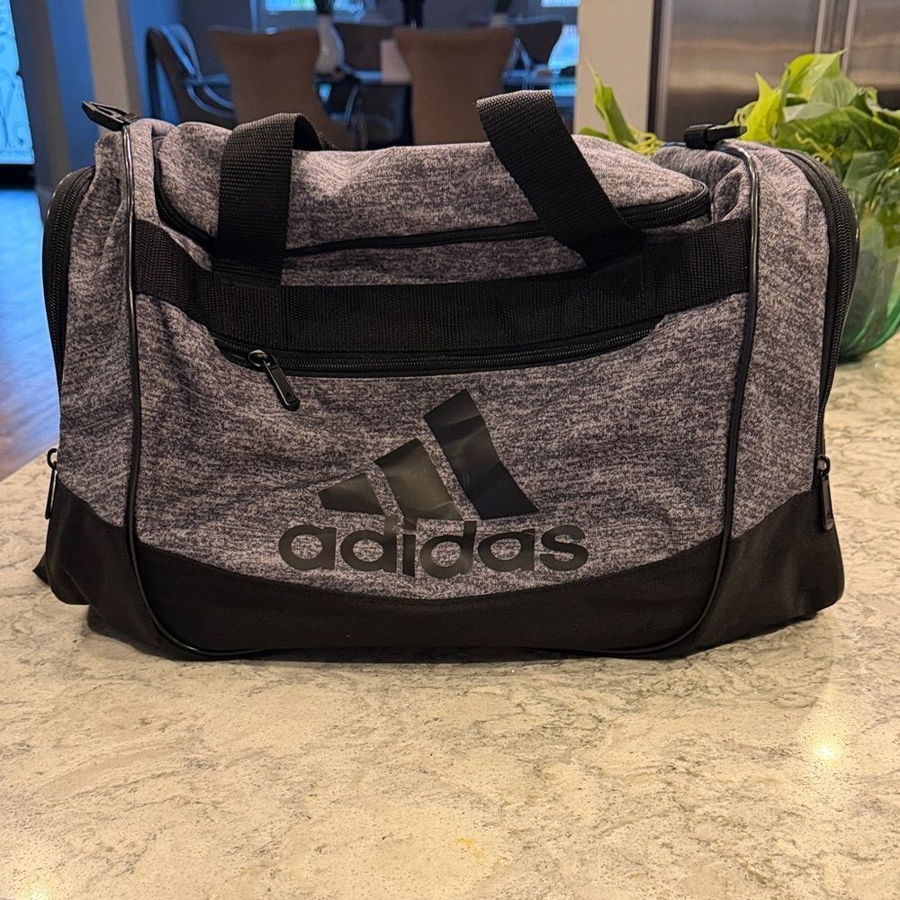 Adidas Black and Gray Men's Duffel Bag